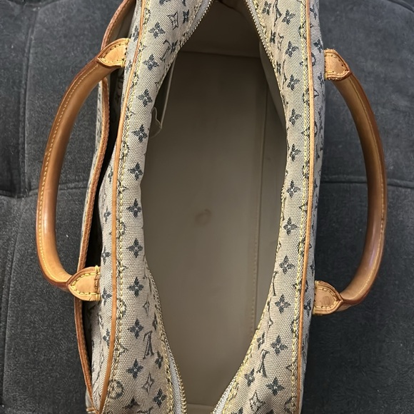SOLD!! RARE 100% Authentic Louis Vuitton Mini Lin Marie Blue - Picture 8 of 9